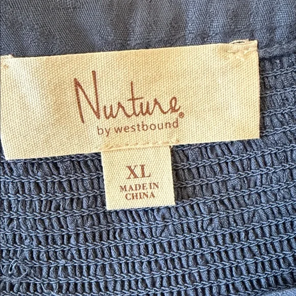 New Westbound Blue Button-Down Blouse - Picture 14 of 15